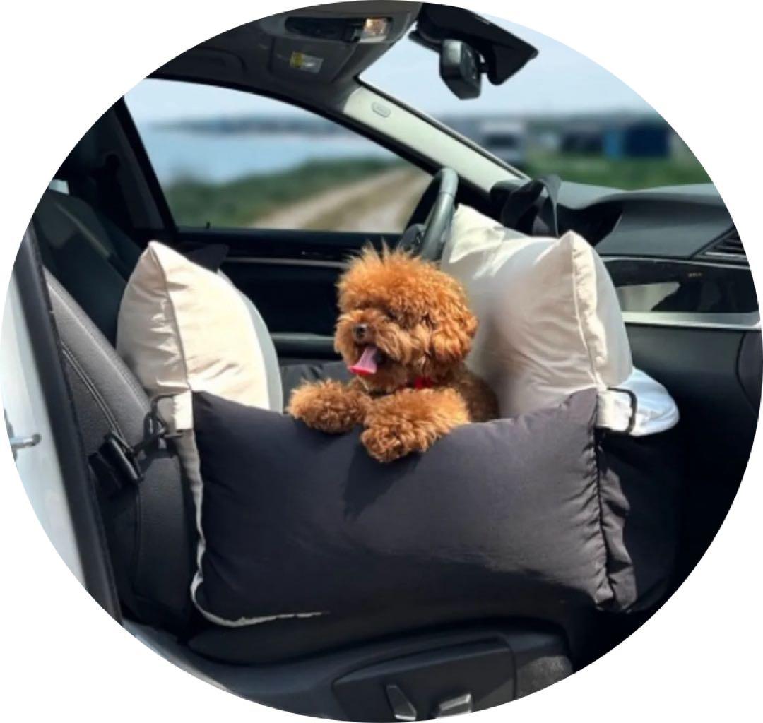 ペットカーシート ペットドライブボックス ペットキャリー犬用カーシートSサイズ黒