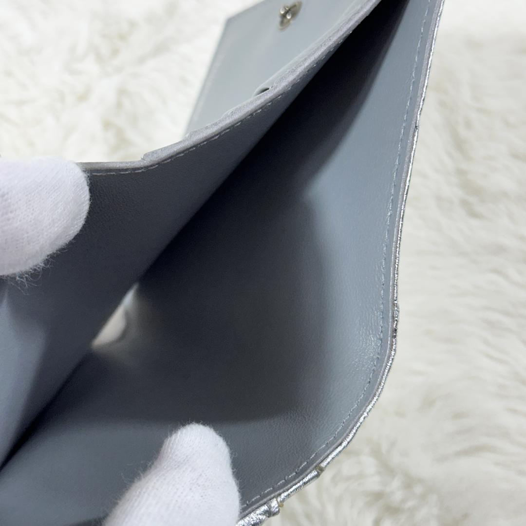 BALENCIAGA クラッシュ 二つ折財布 シルバー 箱付き