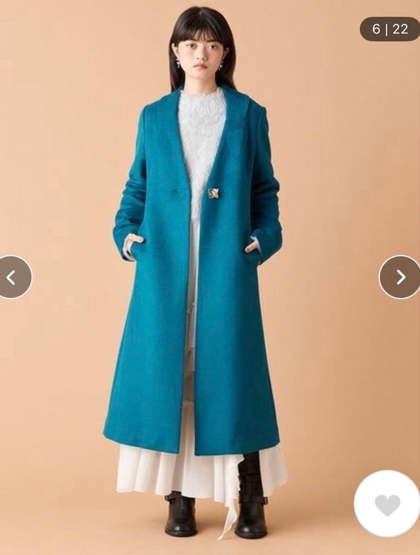 青 リリーブラウン チェスターコート