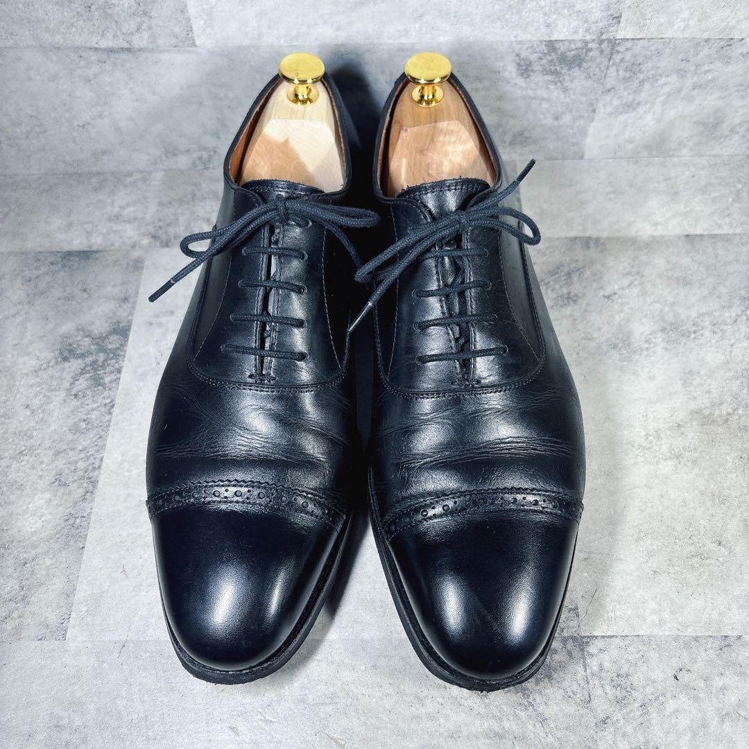 良品✨ユニオンインペリアル 7.5 ストレートチップ 本革 黒 撥水