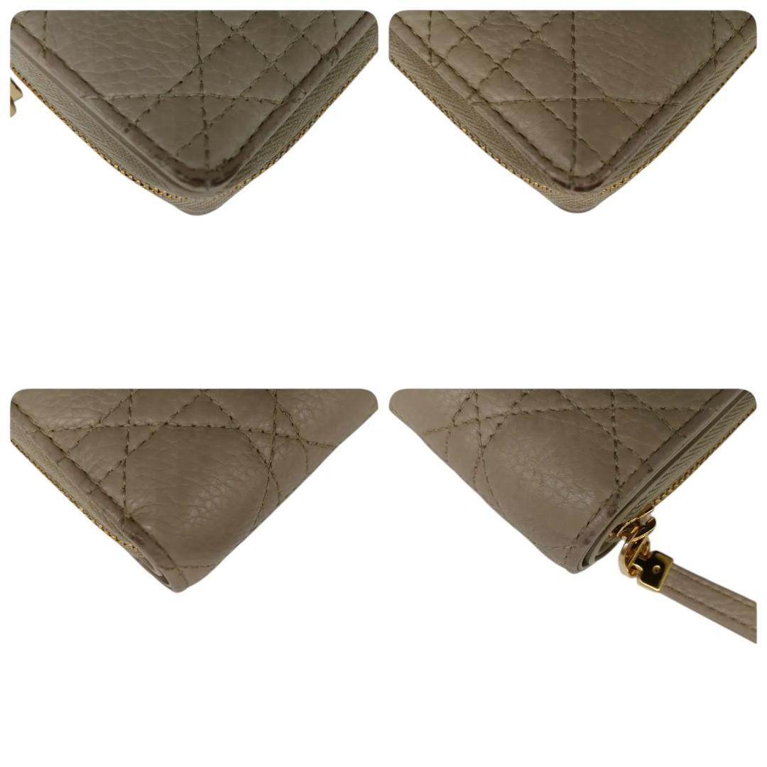 ディオール　折り財布　アカシアスウォレット　カナージュ　カロ　ベージュ