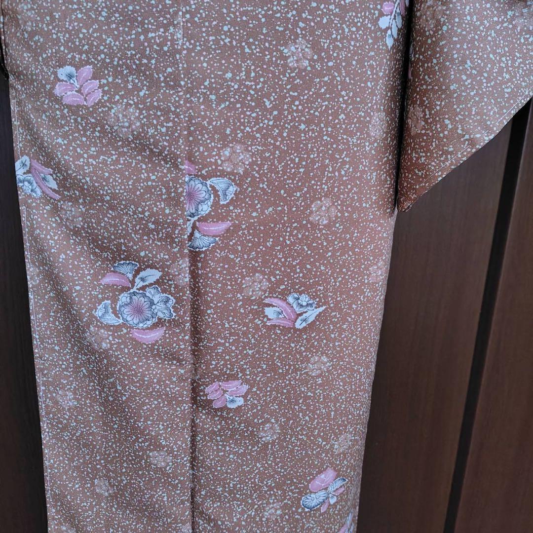 未使用近い　美品　袷　高級化繊　辻が花　小紋　フルセット
