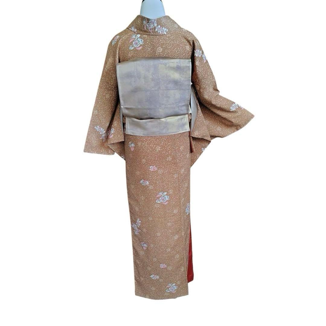 未使用近い　美品　袷　高級化繊　辻が花　小紋　フルセット