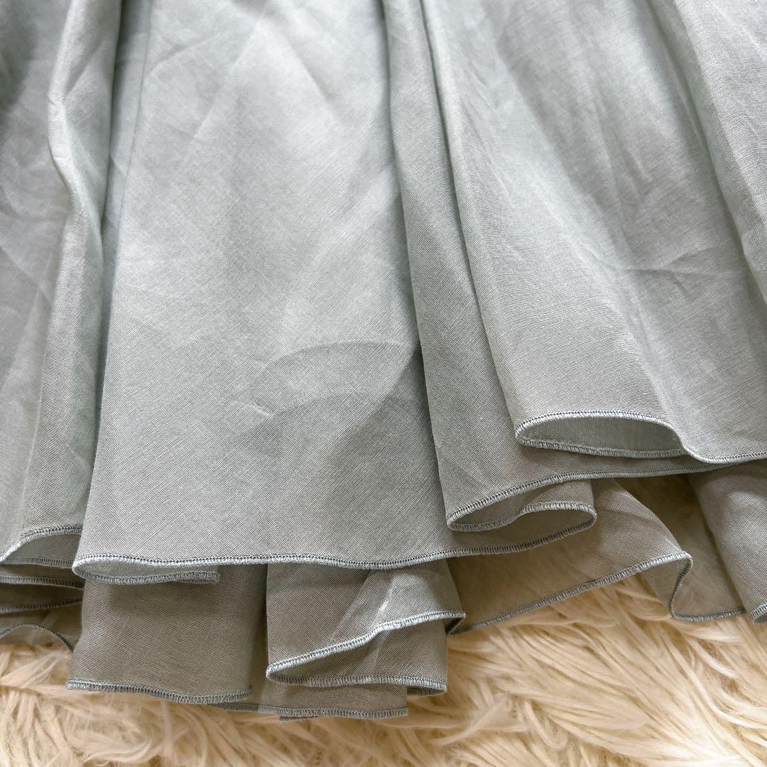 FOXEY フォクシー　シアーサーキュラースカート　グリーン