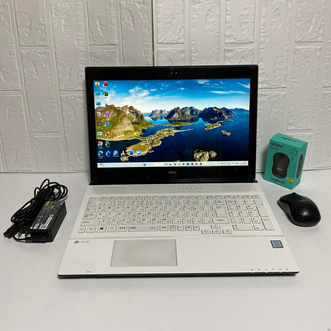 Windows11オフィス付　SSDサクサク起動　美品NECノートPC ホワイト
