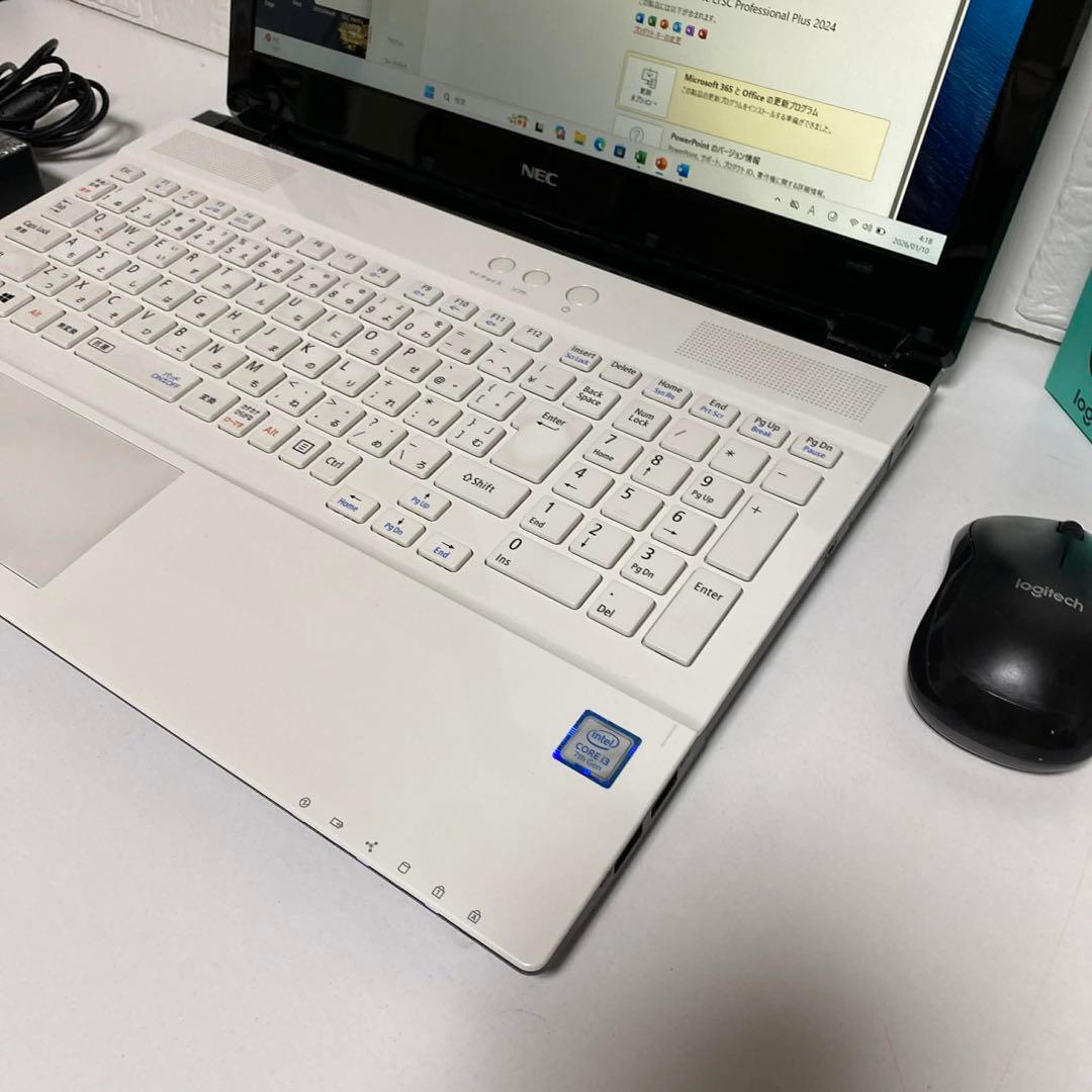 Windows11オフィス付　SSDサクサク起動　美品NECノートPC ホワイト