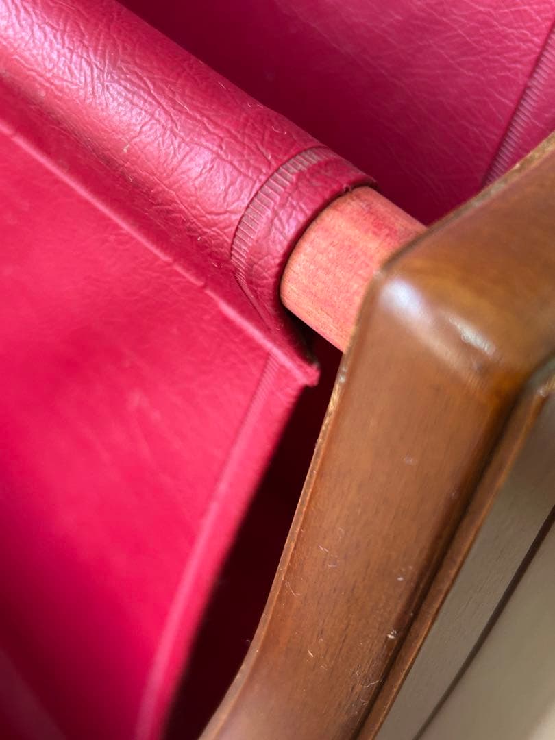 当時物　昭和レトロ　オールドカリモク マガジンラック ヴィンテージ　 本棚　書架