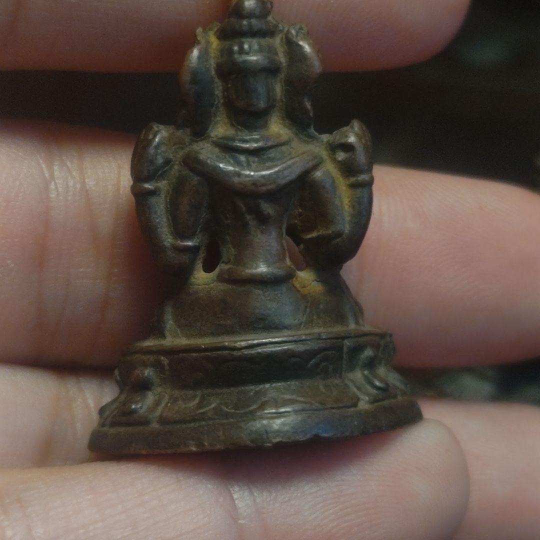 清時代　チベット仏像三点セット　随身仏仏像古美術骨董品唐物