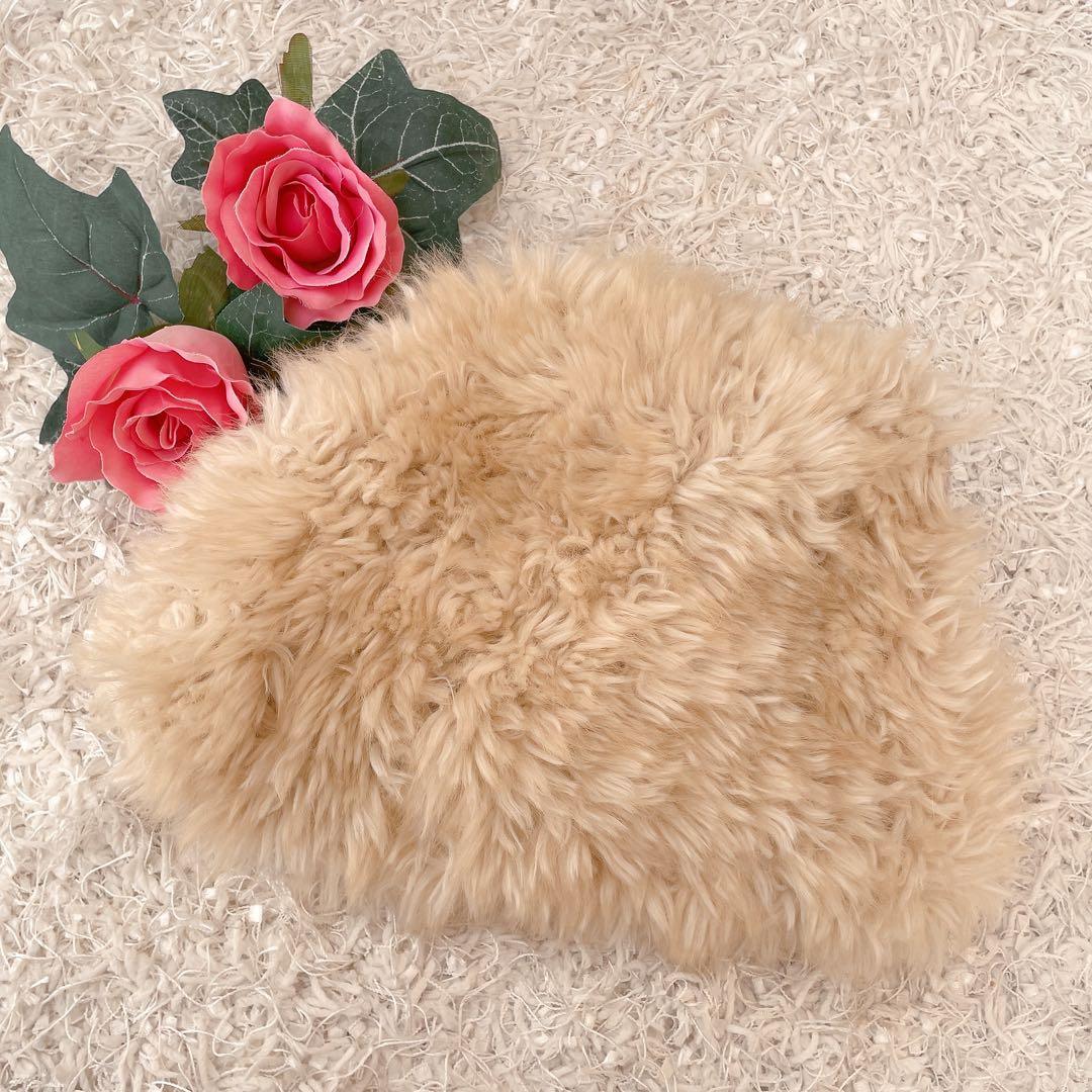 CA4LA 猫モチーフ ニット帽 キャット キャップ　ファー パール