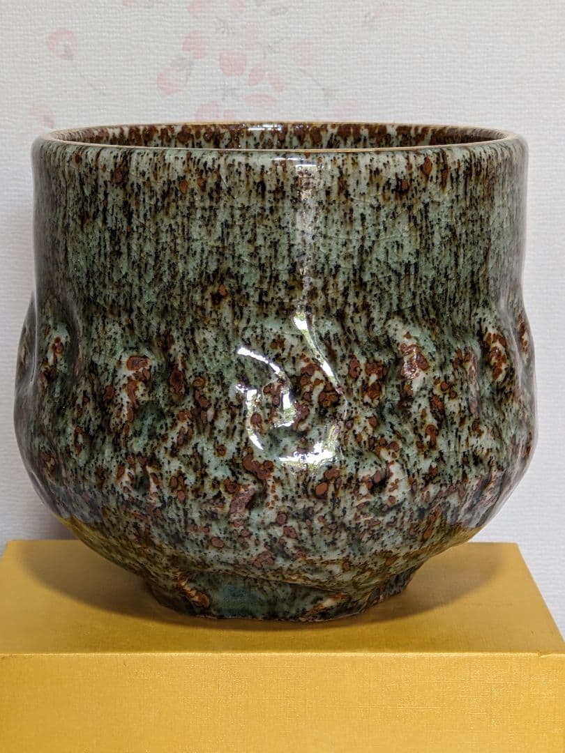 ♦相馬焼珍物 レア物大堀相馬焼 相馬駒焼 抹茶碗 茶碗 茶道具 古美術品 骨董品