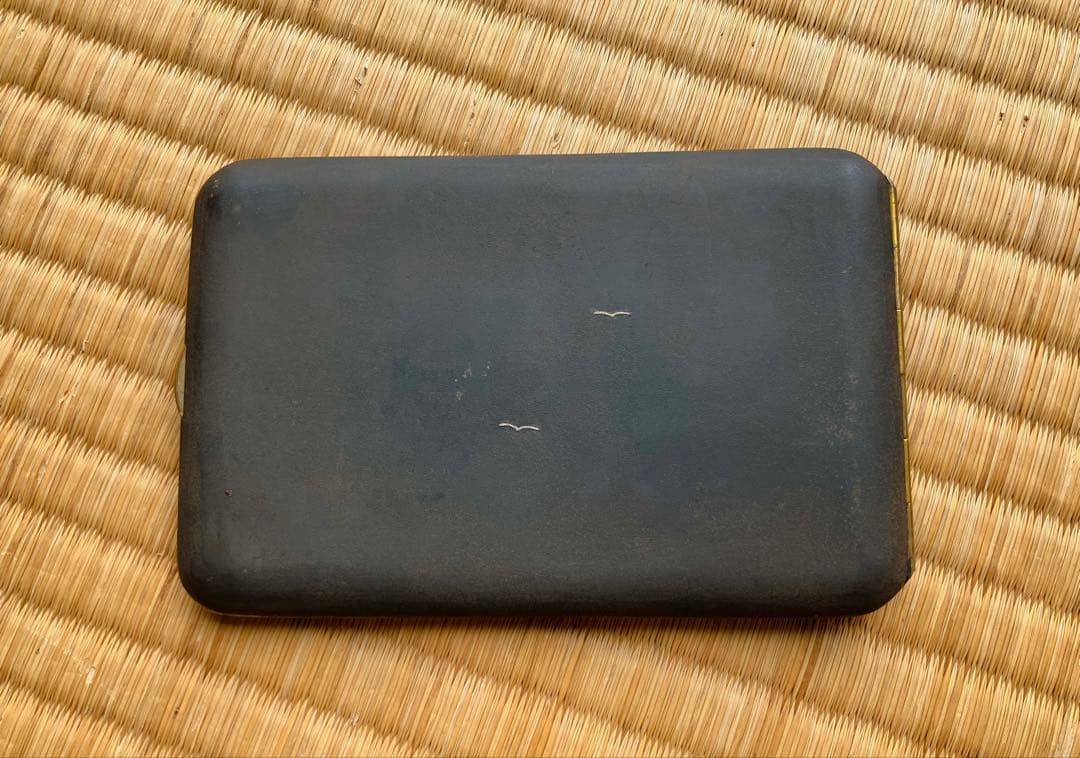 【希少】大正・昭和初期　象嵌シガレットケース　箱付き