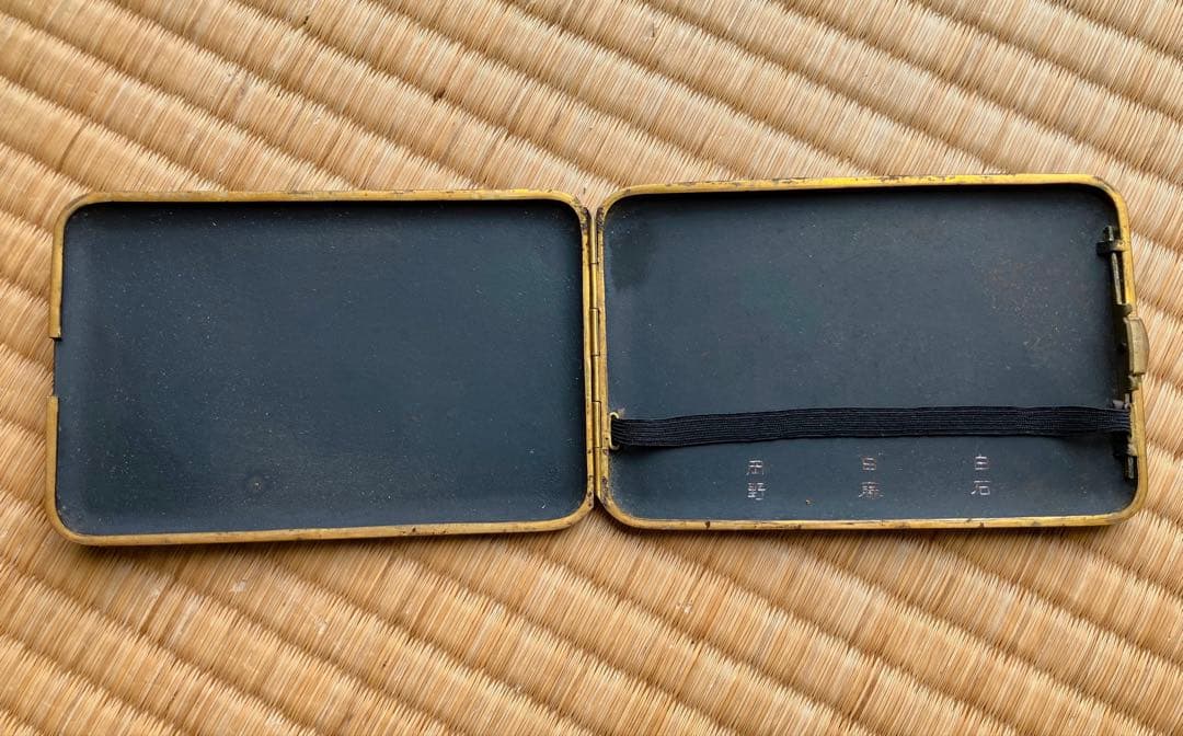 【希少】大正・昭和初期　象嵌シガレットケース　箱付き