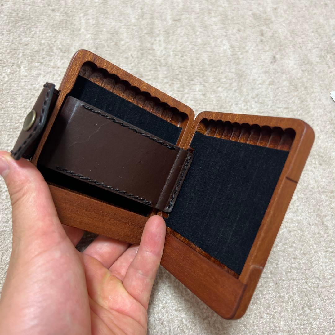 LIFE シガレットケース　マホガニー製ハンドメイド