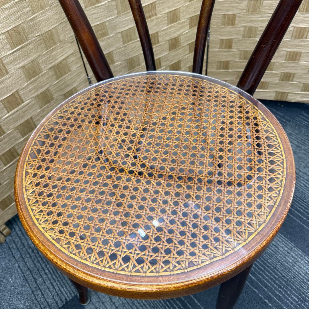 ☆秋田木工 AKITAMOKKO☆ベンドウッドチェア 曲木 籐 レトロ 椅子