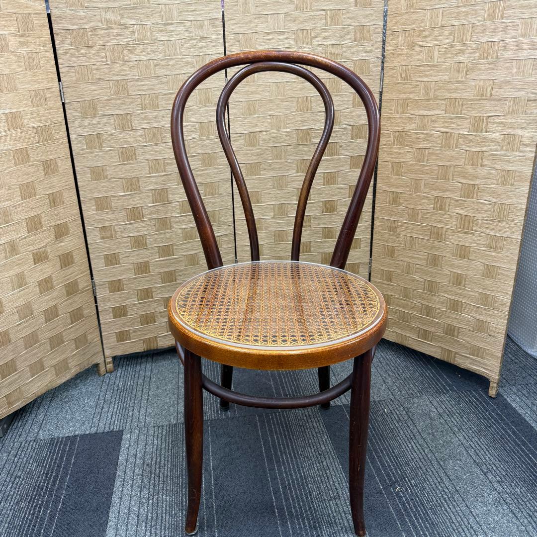 ☆秋田木工 AKITAMOKKO☆ベンドウッドチェア 曲木 籐 レトロ 椅子