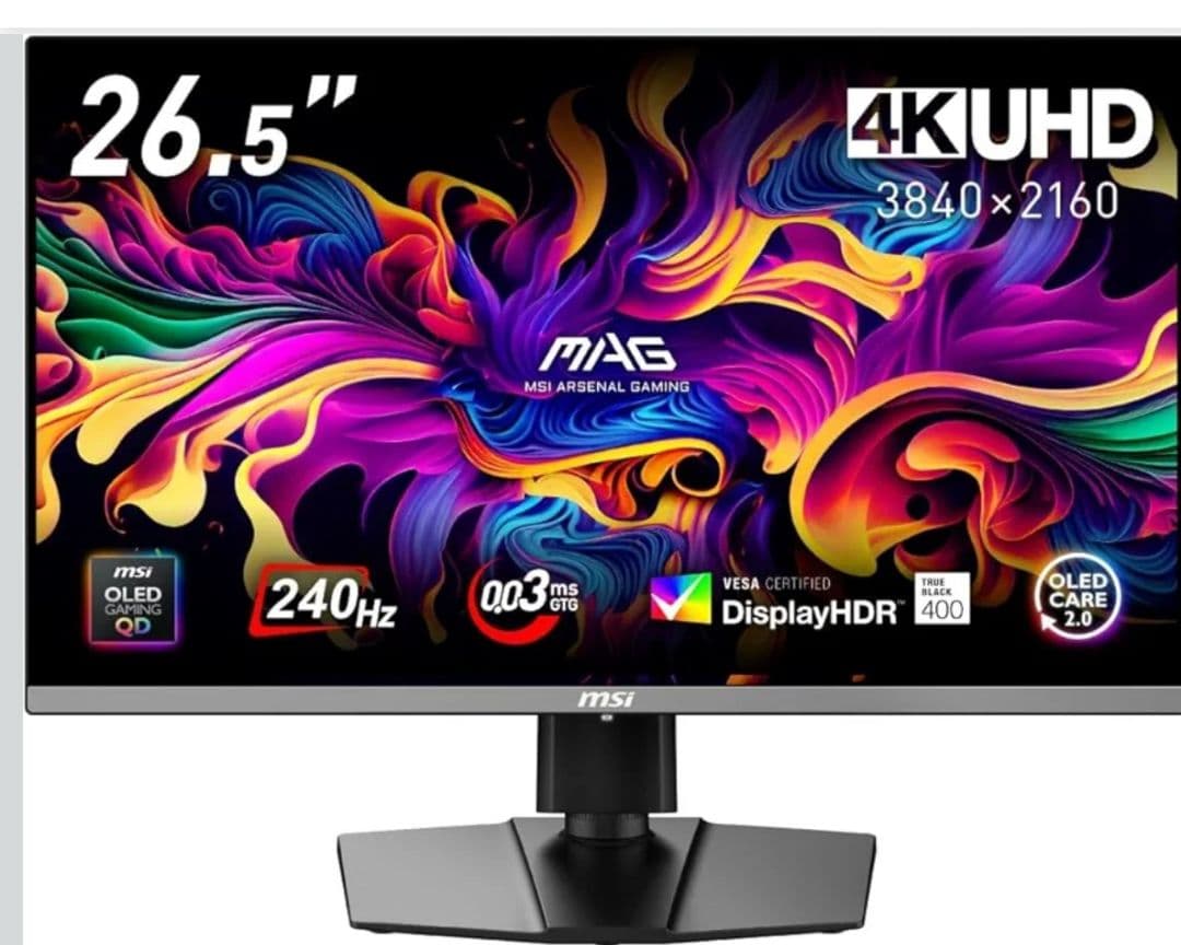 MSI 有機EL ゲーミングモニター MAG 272UP QD-OLED X24