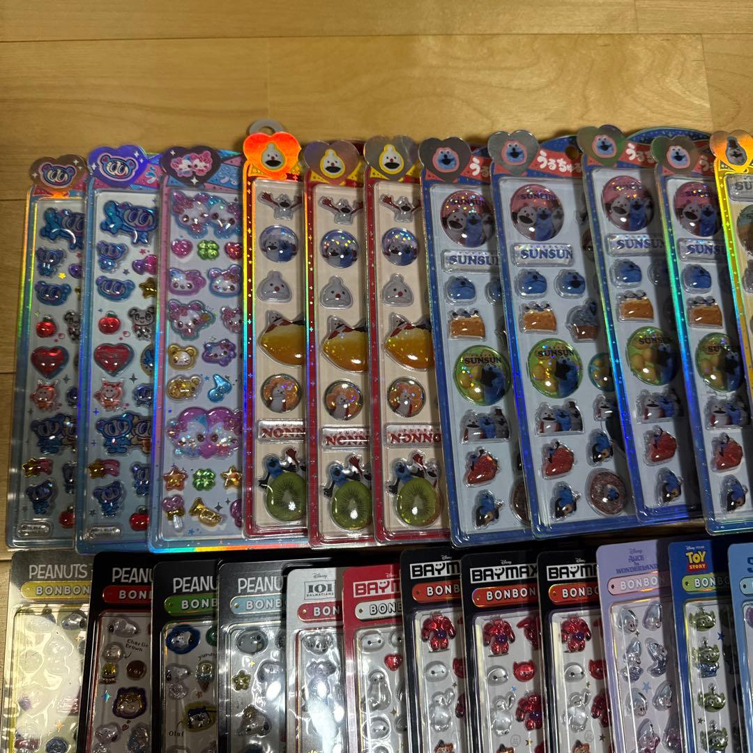 ボンボンドロップシール ディズニー サンリオ オリジナル まとめ売り 100枚