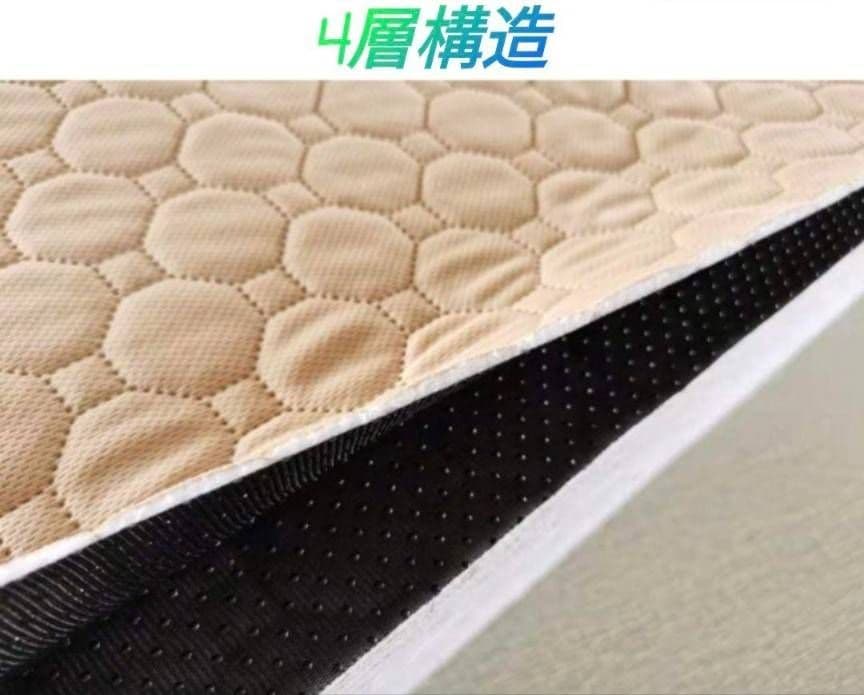 ベージュ 2枚 洗える ペットマット ペットシーツ トイレシート 防水 犬 猫