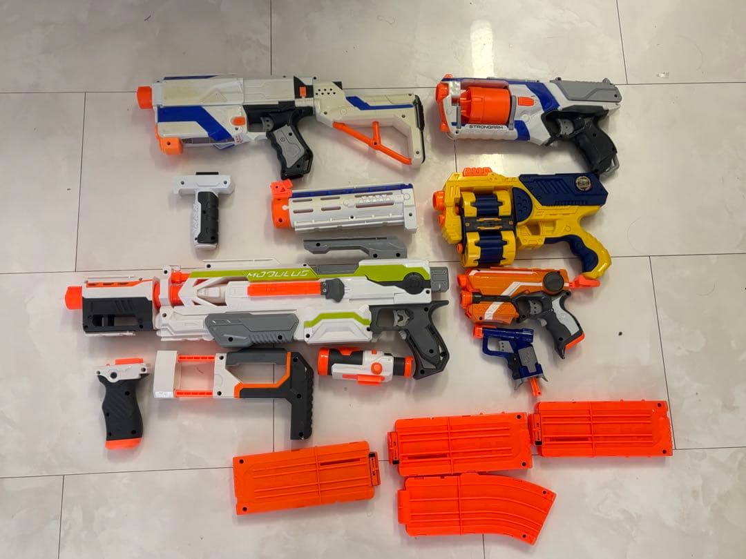 ナーフ6点セット中古　リタエイター　ストライクモジュラス　その他おまけ