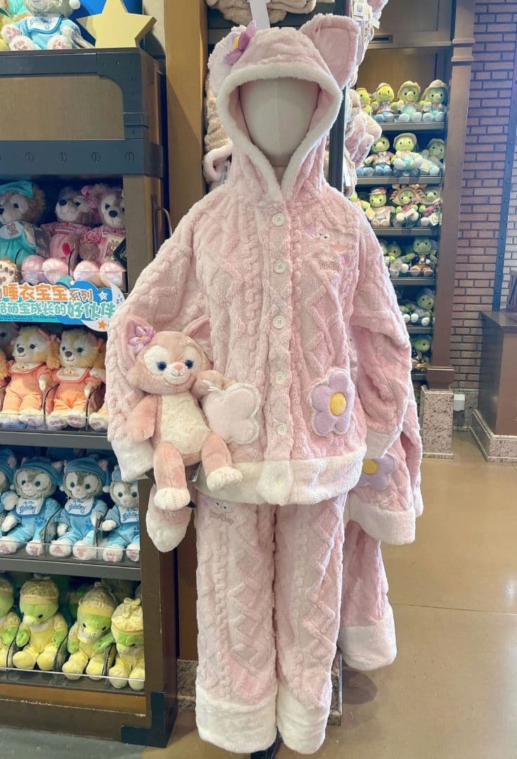 リーナベル　ふわふわルームウェア　パジャマ　フード付き　上海ディズニー限定