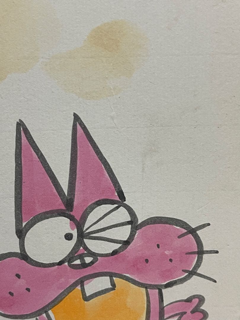 赤塚不二夫　カラー直筆イラスト　直筆サイン色紙