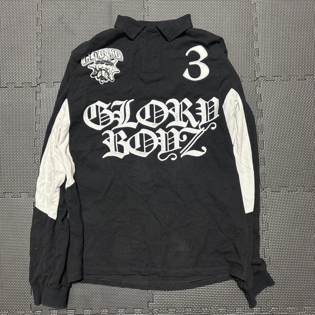 glo gang 長袖ポロシャツ ブラック