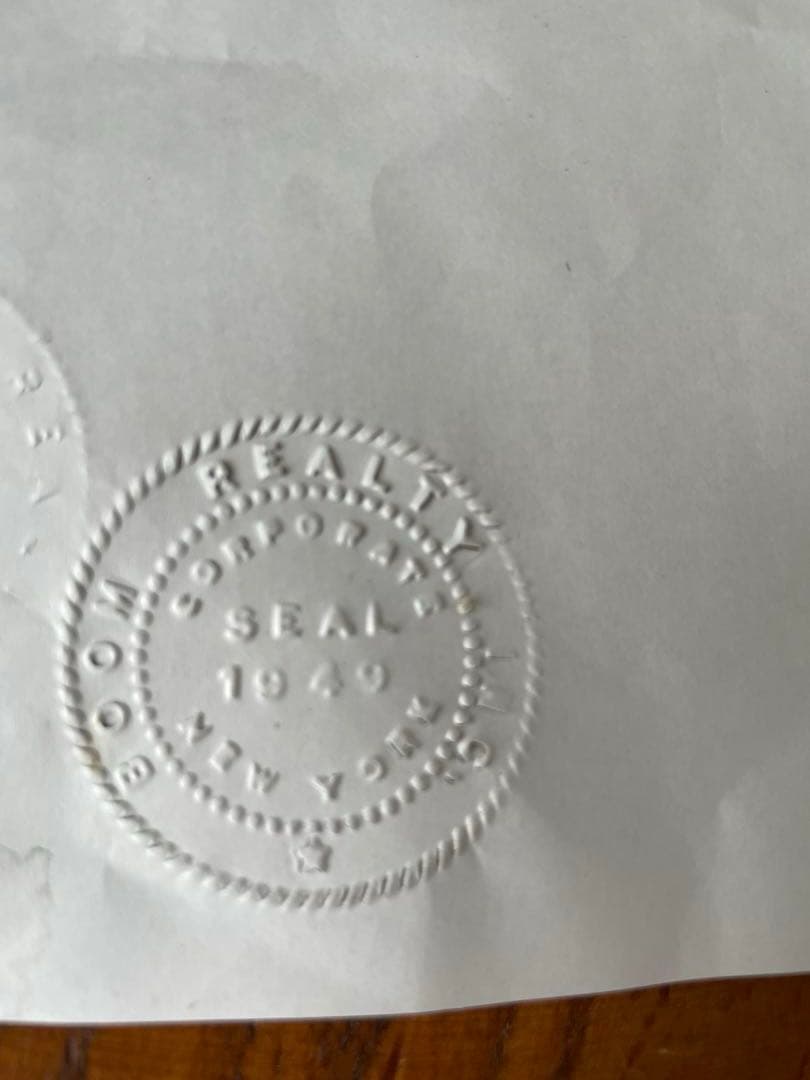 アンティーク　エンボッサー　公印　メタル　スタンプ　シール　プレス　アメリカ