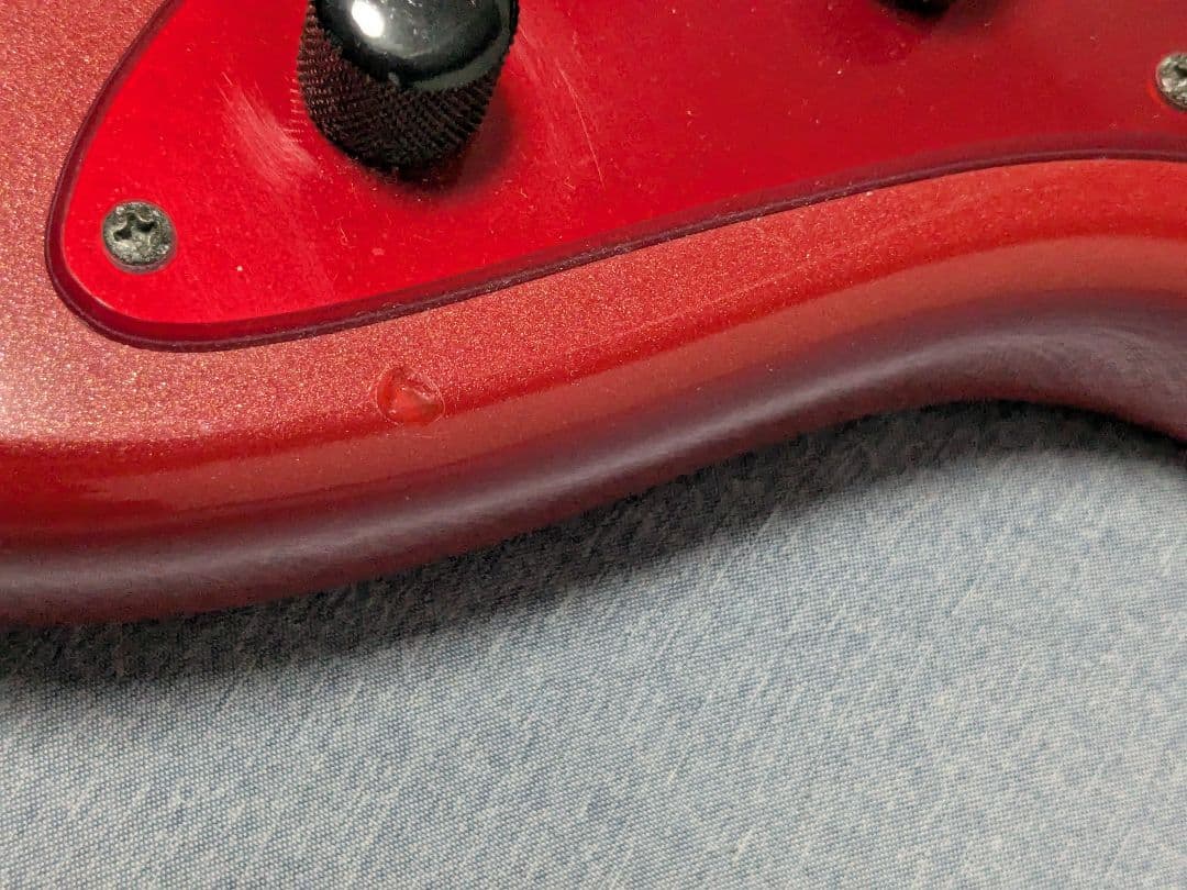 FERNANDES エレキギター レッド JG-45　アーム、ソフトケース付属