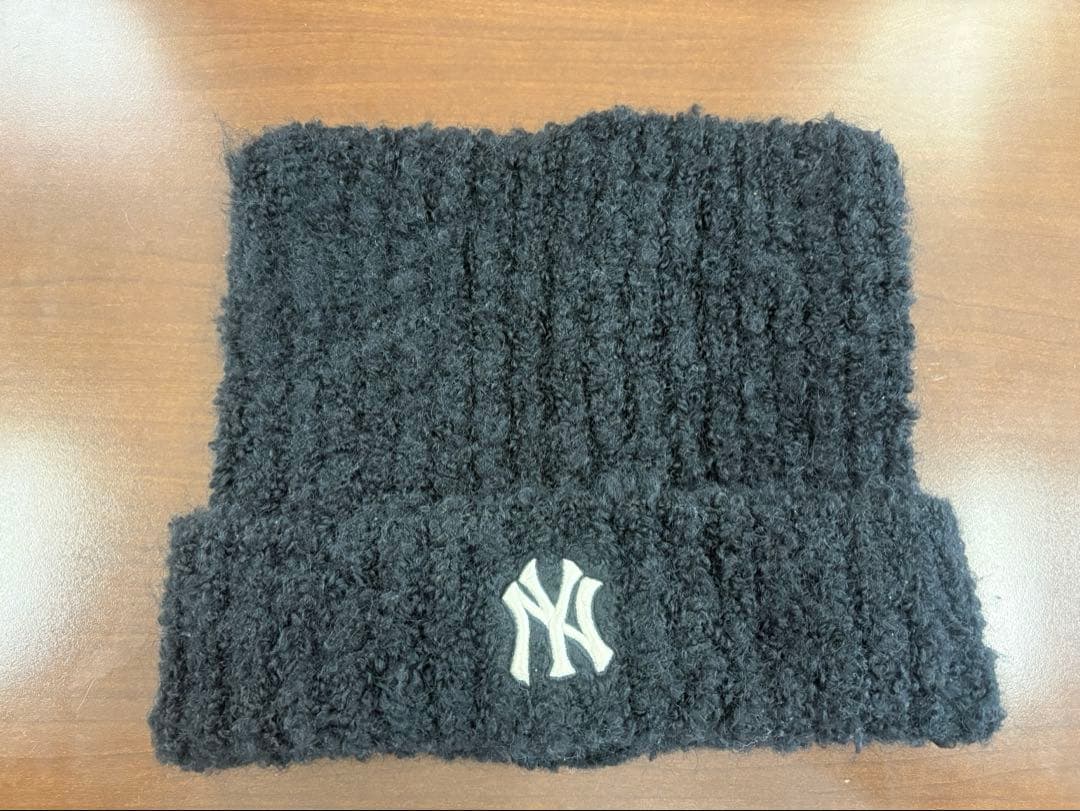 MLB KOREA 猫耳ニット帽　ビーニー　韓国限定