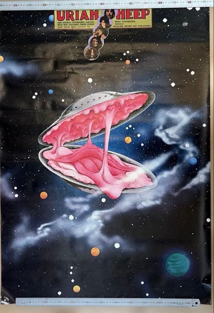 ユーライアヒープ　大判ポスター　B1サイズ　及川正道イラスト　当時もの