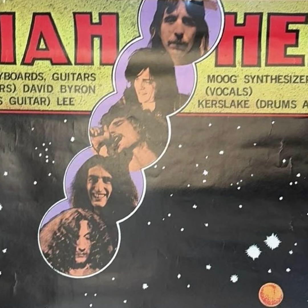 ユーライアヒープ　大判ポスター　B1サイズ　及川正道イラスト　当時もの