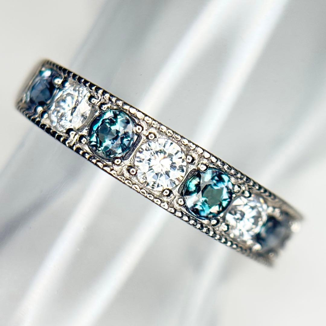 Pt900 アレキサンドライト ダイヤ 計0.76ctリング