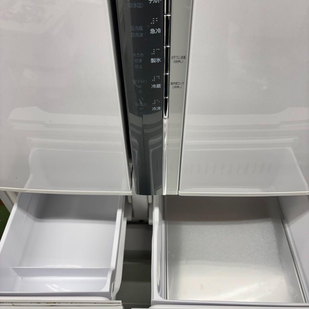439 冷蔵庫　大型　400L強　自動製氷機付　観音開き　6ドア　格安　美品