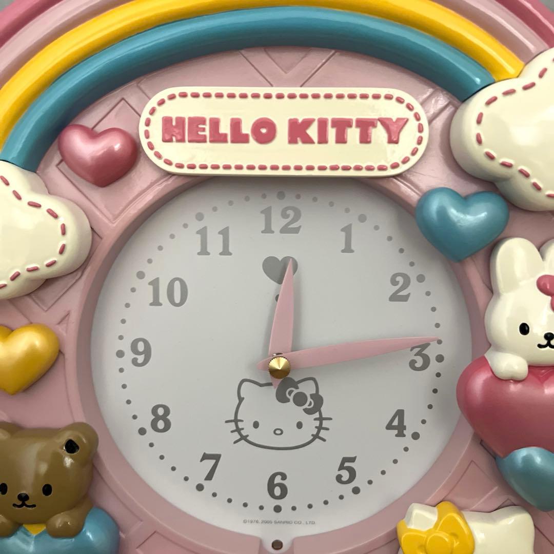 当時物　平成レトロ　SANRIO サンリオ　ハローキティ　掛時計　振り子時計