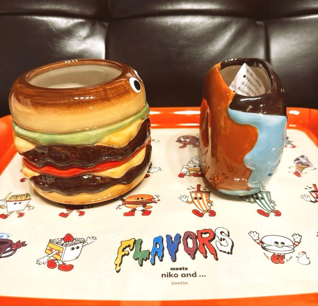 ニコアンド FLAVORS ハンバーガーマグ ドーナツマグ マグカップ2個セット