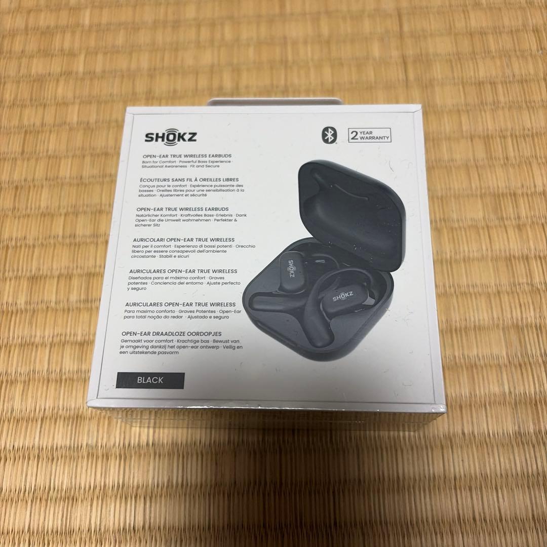 SHOKZ OPENFIT ブラック ワイヤレスイヤホン　ショックス