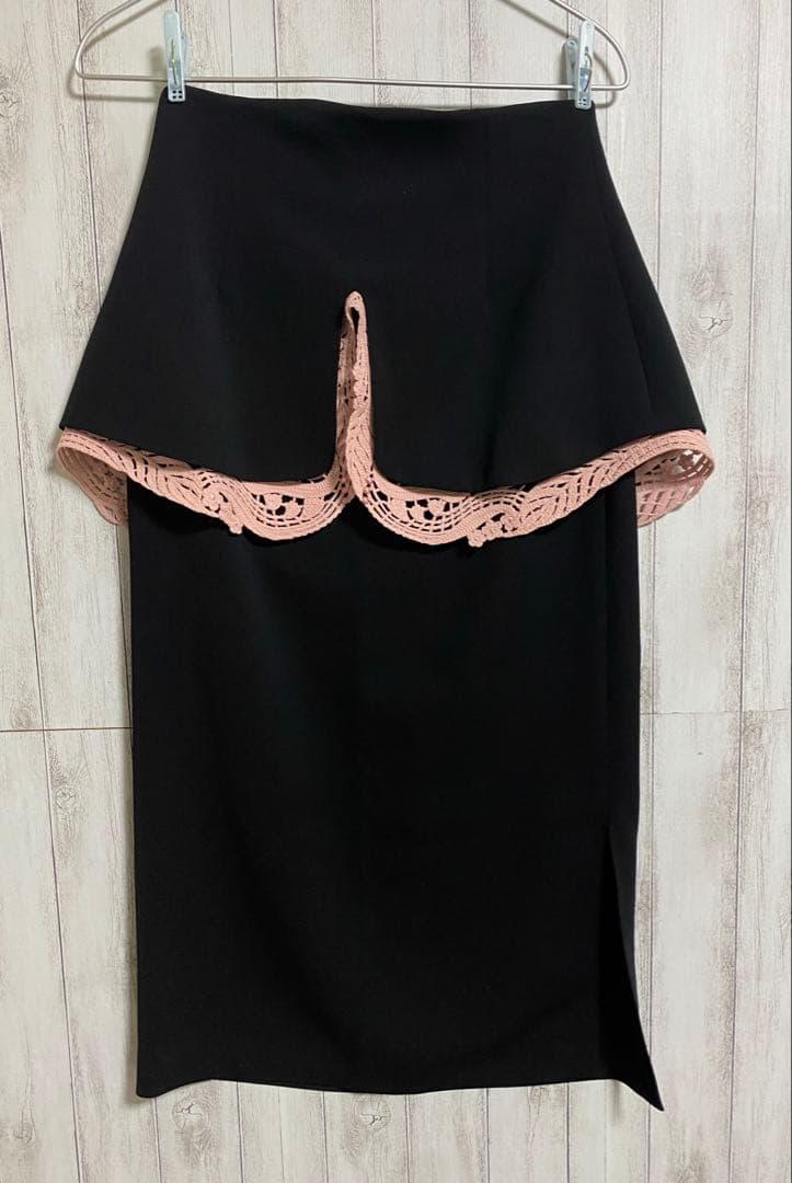 Mame kurogouchi ペプラムスカート　ブラック