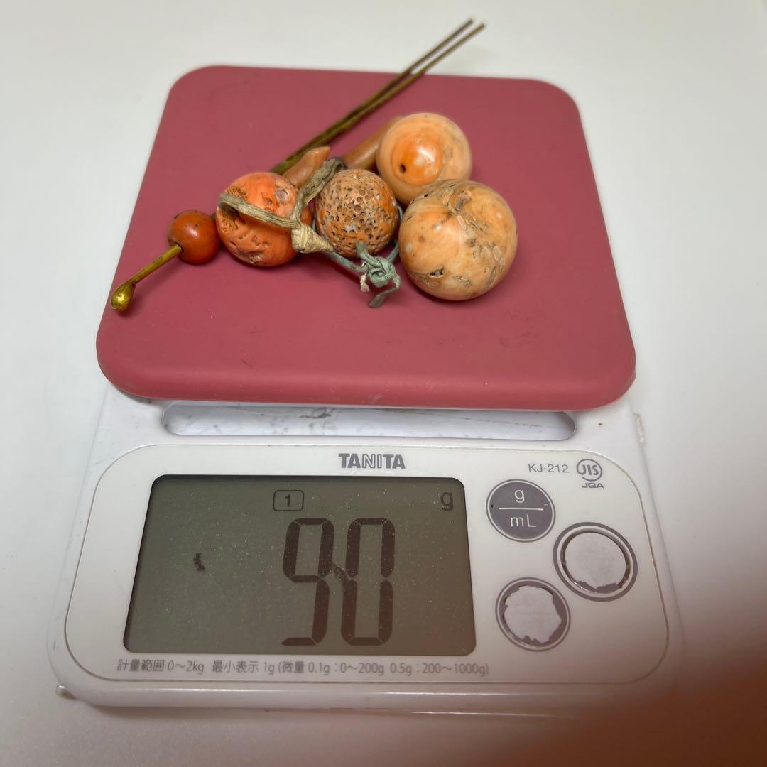本赤珊瑚　特大　大玉　90g トヒサ　東さ7-1128☆2F