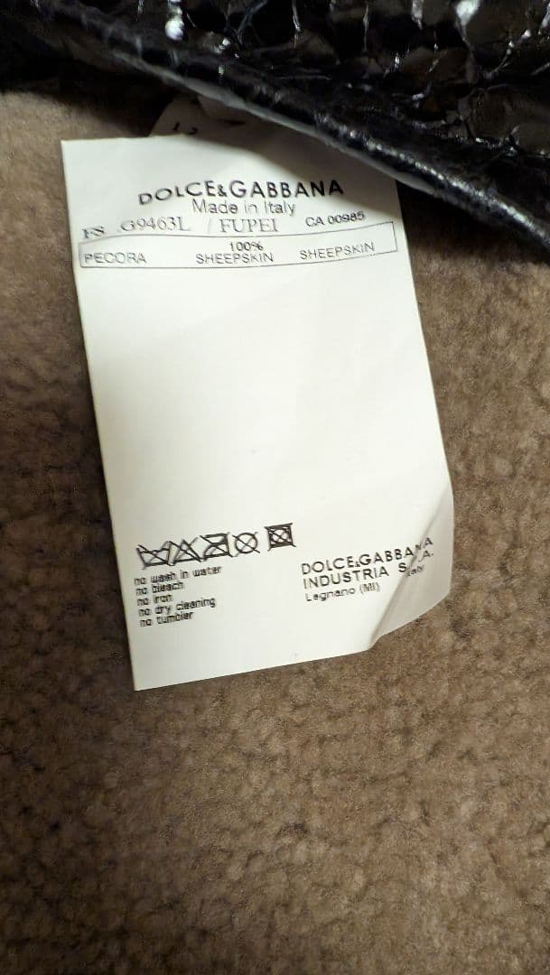 服*ズ様 ドルチェ&ガッパーナ シープスキンレザージャケット
