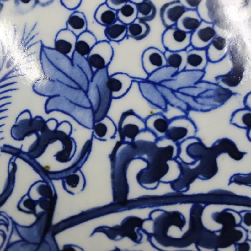 清康熙青花穿花凤纹将军罐 景徳鎮 陶磁器 装飾品 現代工芸品 美術品 置物