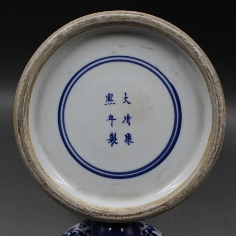 清康熙青花穿花凤纹将军罐 景徳鎮 陶磁器 装飾品 現代工芸品 美術品 置物