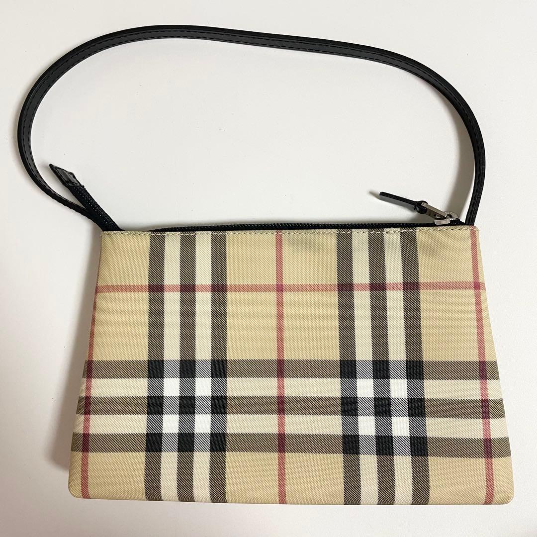 BURBERRY バーバリー ノバチェック アクセサリーポーチ ベージュ 美品