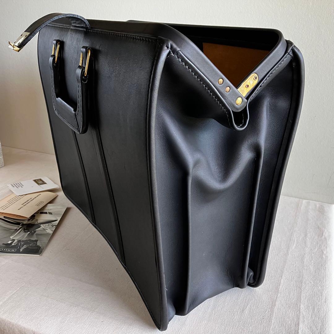 バッグ New Vintage Coach Briefbag Black Leather