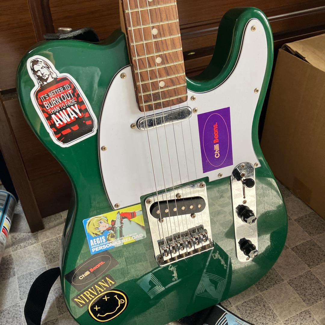 グリーン テレキャスタータイプ エレキギター Playtech