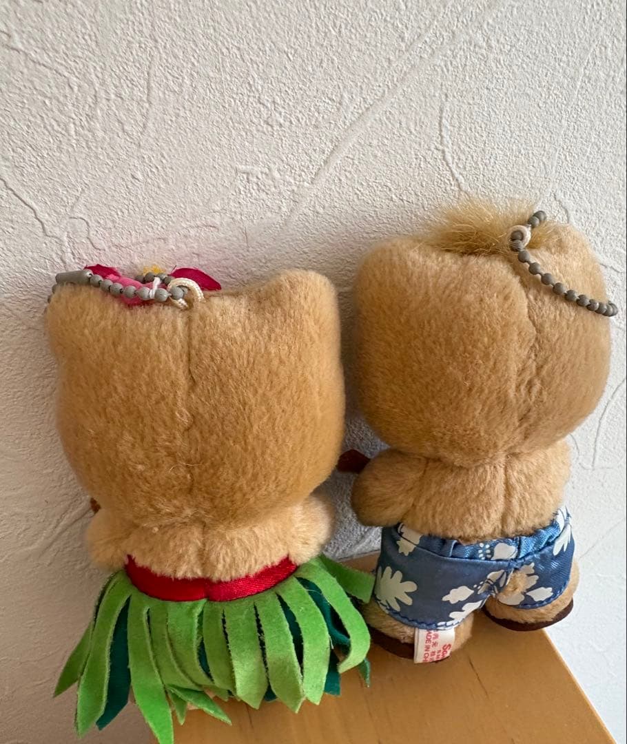 ハローキティ　キティ&ダニエル　日焼け　フラダンス　ぬいぐるみ