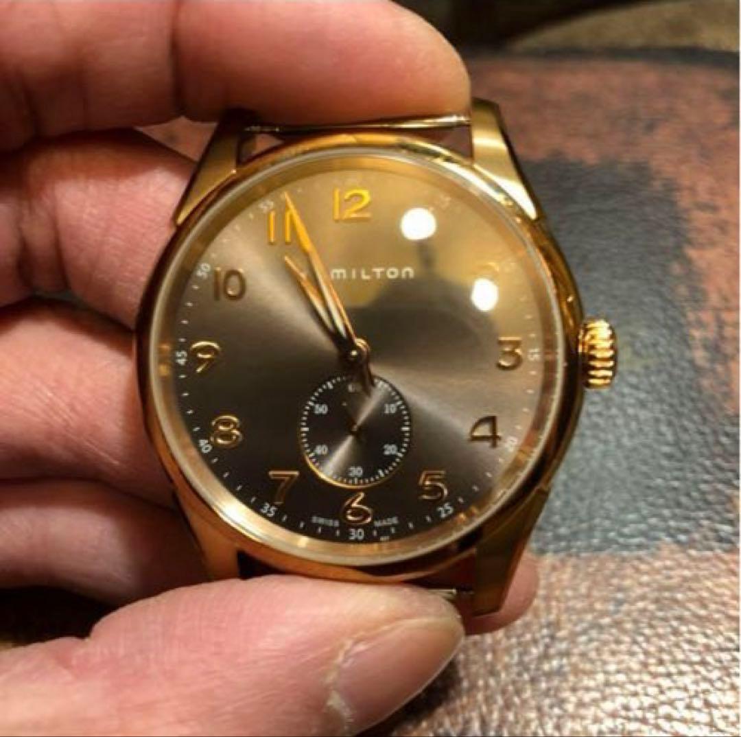 最終価格　美品　ハミルトン　ジャズマスター　スモセコ　ゴールド新品電池交換済み