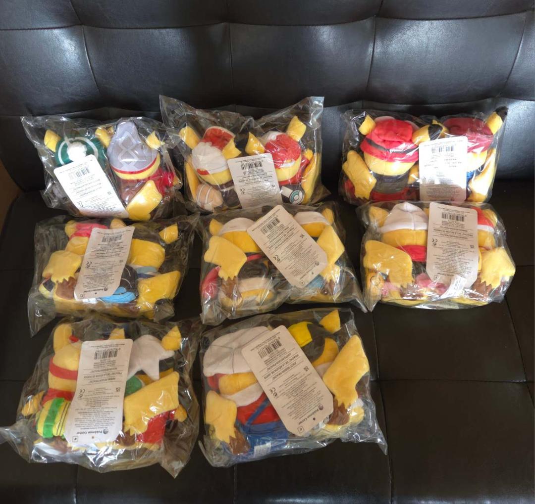 アメリカ　ポケモン　25周年　ピカチュウ　ペア　ぬいぐるみ　海外限定　未発売