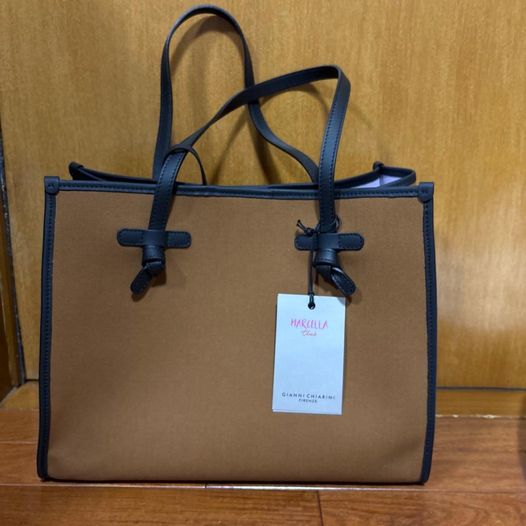 GIANNI CHIARINI ベージュトートバッグ