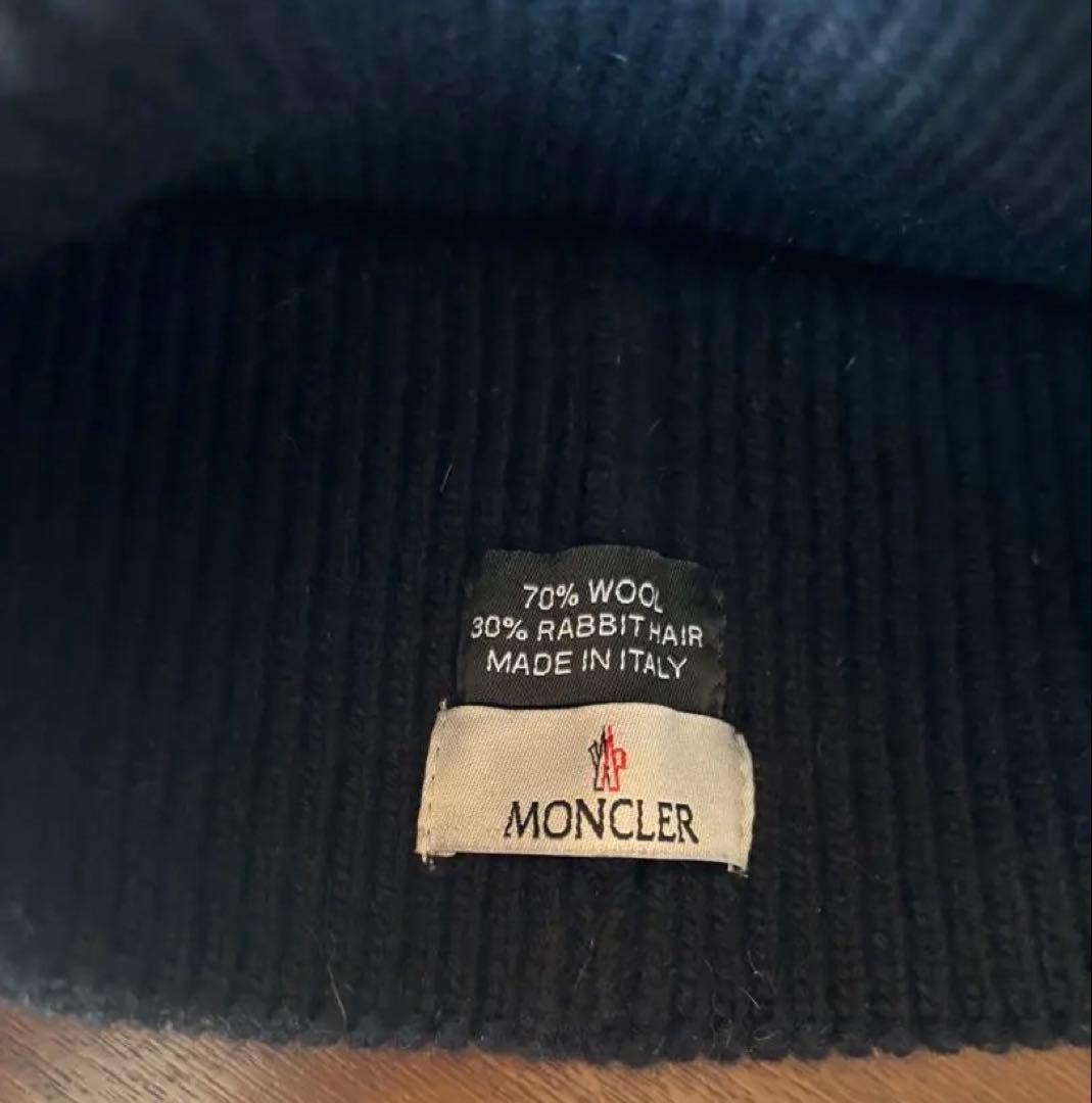 モンクレール　MONCLER ニット帽　ビーニー　黒