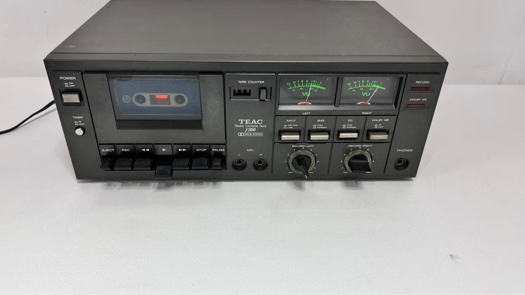 TEAC ティアックF-200カセットデッキ 昭和レトロ 中古動作確認済み現状品